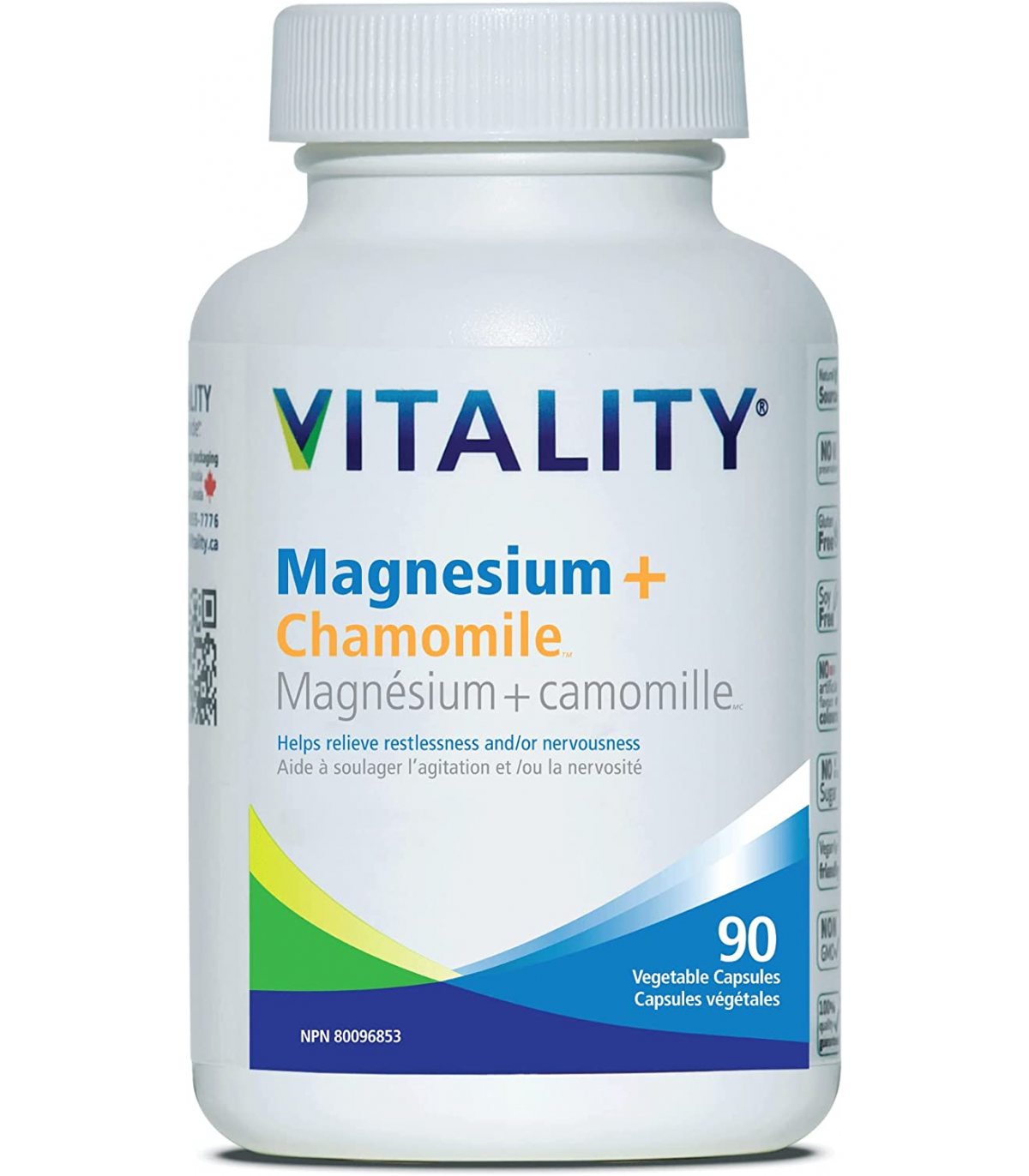 Magnesium + Chamomile 90 Vegi Capsules | Safest & Easiest Shopping Vitamins Online | VITASHOP