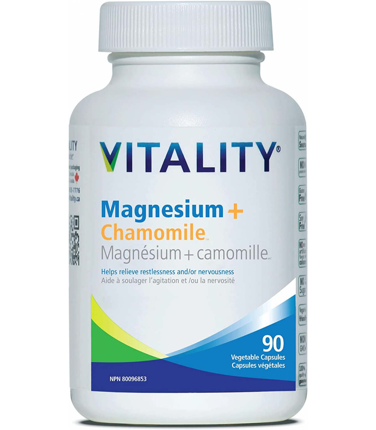 Magnesium + Chamomile 90 Vegi Capsules | Safest & Easiest Shopping Vitamins Online | VITASHOP