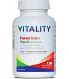 VITALITY Power Iron + Organic Spirulina 120 Vegi Capsules | Unbeatable Prices, Daily Deals | VITASHOP