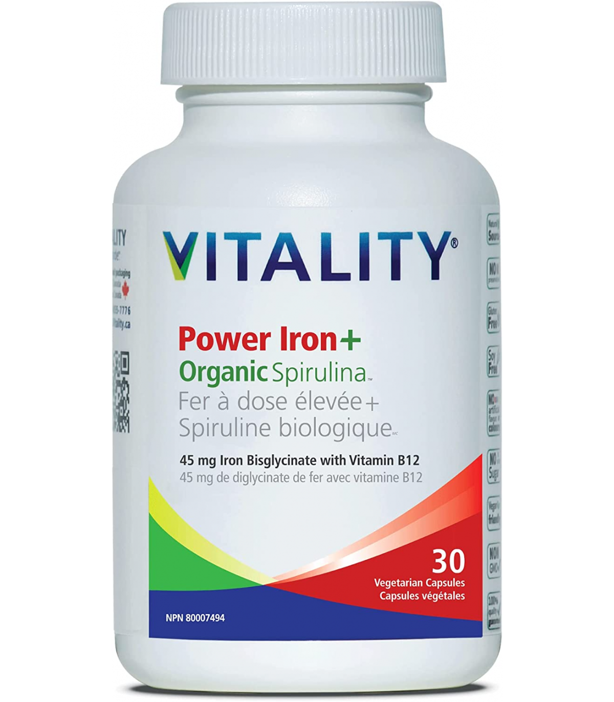 VITALITY 바이탈리티 파워 아이언 + 유기농 스피루리나 30베지 캡슐 | 매일 업데이트되는 특가 상품 | VITASHOP