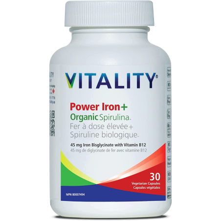 VITALITY 바이탈리티 파워 아이언 + 유기농 스피루리나 30베지 캡슐 | 매일 업데이트되는 특가 상품 | VITASHOP