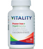 VITALITY Power Iron + Organic Spirulina 60 Vegi Capsules | Unbeatable Prices, Daily Deals | VITASHOP