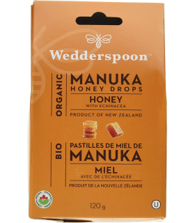 Wedderspoon Org Manuka Honey Drops Echinacea 120 g | Unbeatable Prices, Daily Deals | VITASHOP