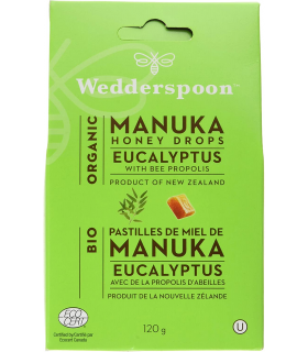 Wedderspoon Org Manuka Honey Drops Eucalyptus 120 g | 每天不同折扣, 全网最低价格 | 种类齐全的保健品店铺 VITASHOP, 只有你想不到, 没有你买不到 !