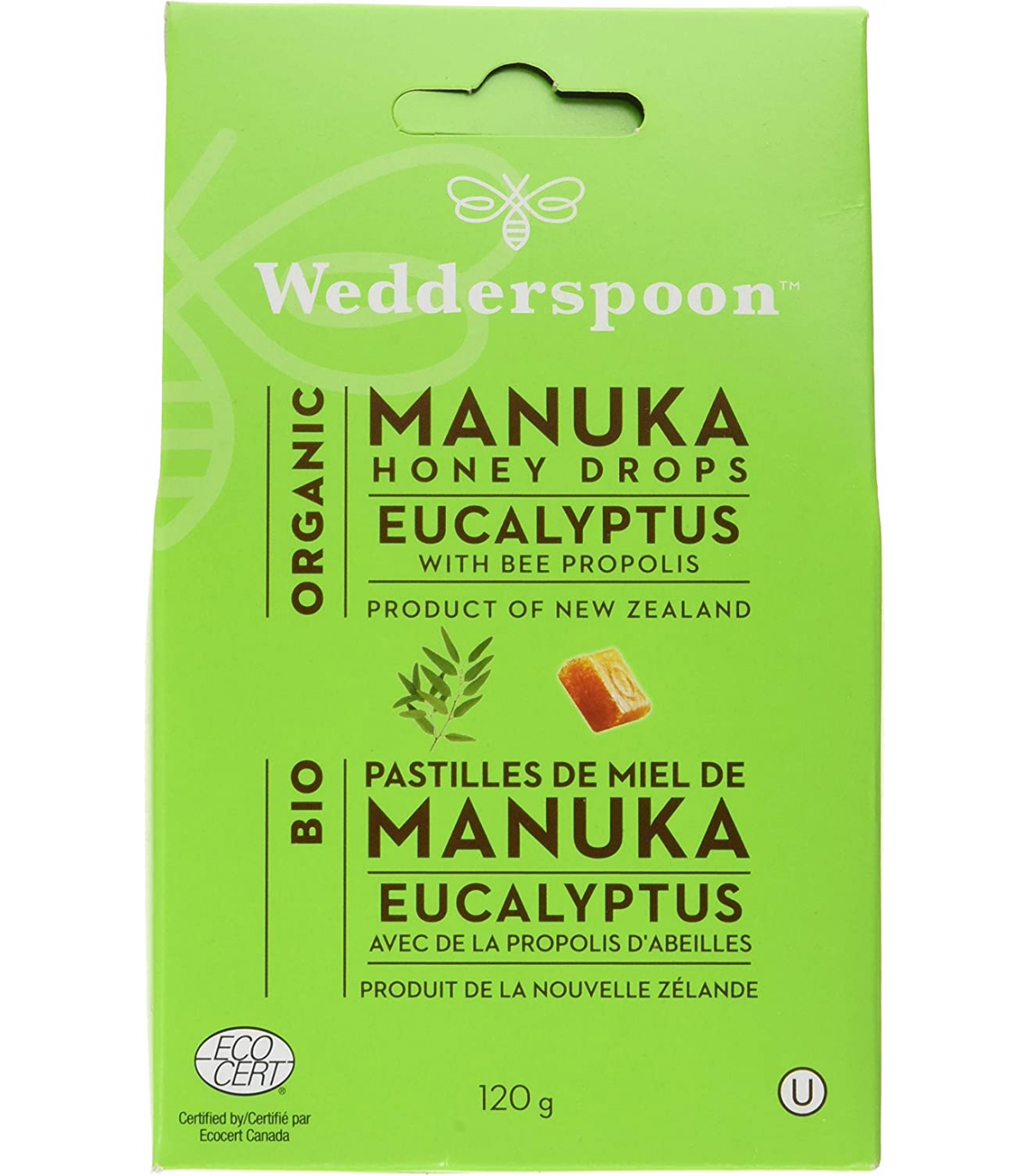 Wedderspoon 웨더스푼 Org 마누카 허니 드롭스 유칼립투스 120g | 매일 업데이트되는 특가 상품 | VITASHOP