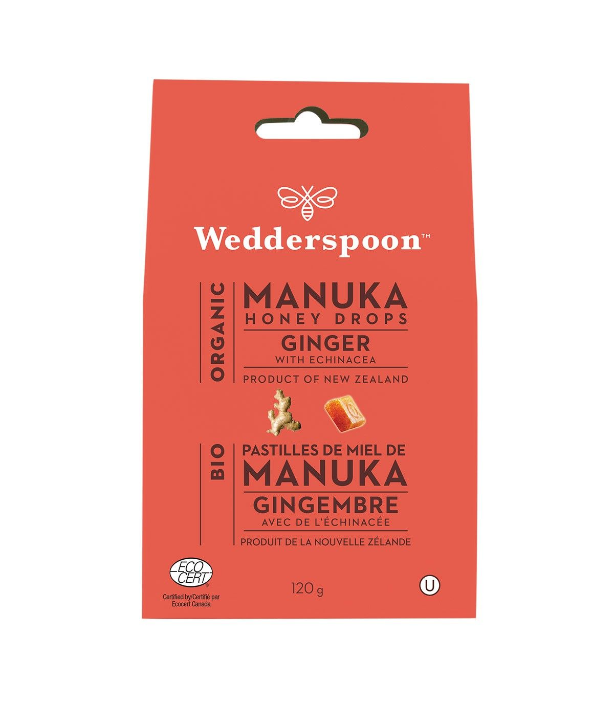 Wedderspoon 웨더스푼 오르그 마누카 허니 드롭스 진저 120g | 매일 업데이트되는 특가 상품 | VITASHOP