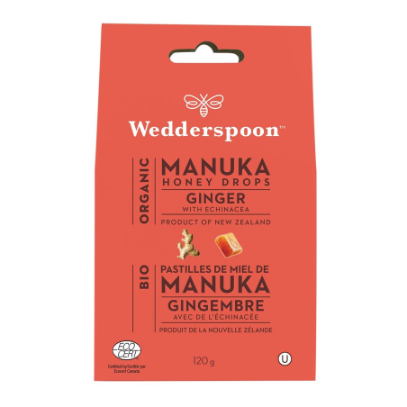 Wedderspoon 웨더스푼 오르그 마누카 허니 드롭스 진저 120g | 매일 업데이트되는 특가 상품 | VITASHOP