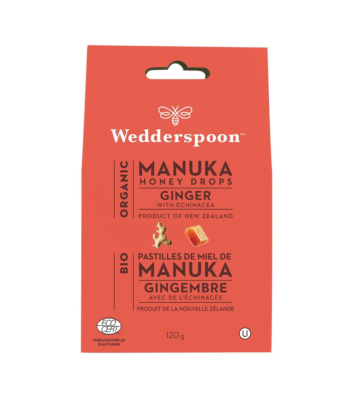 Wedderspoon 웨더스푼 오르그 마누카 허니 드롭스 진저 120g | 매일 업데이트되는 특가 상품 | VITASHOP