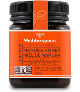 Wedderspoon Organic Raw Manuka Honey KFactor 16 250 g | 每天不同折扣, 全网最低价格 | 种类齐全的保健品店铺 VITASHOP, 只有你想不到, 没有你买不到 !