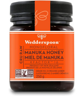 Wedderspoon Organic Raw Manuka Honey KFactor 16 250 g | 每天不同折扣, 全网最低价格 | 种类齐全的保健品店铺 VITASHOP, 只有你想不到, 没有你买不到 !