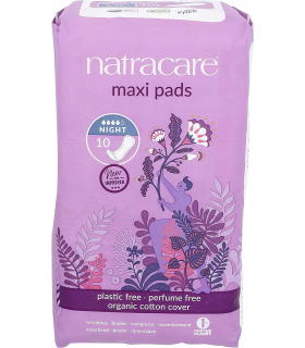 Natracare Night-Time Pads 10 pad | Unbeatable Prices, Daily Deals | VITASHOP