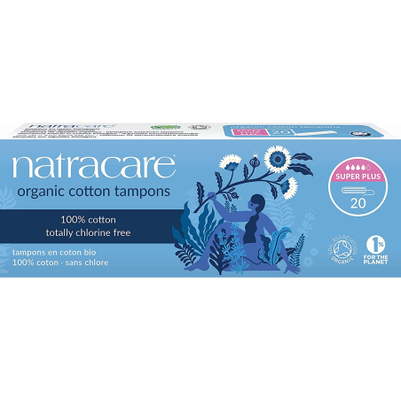 Natracare Organic Cotton Super Plus Tampons 20 ct | Unbeatable Prices, Daily Deals | VITASHOP