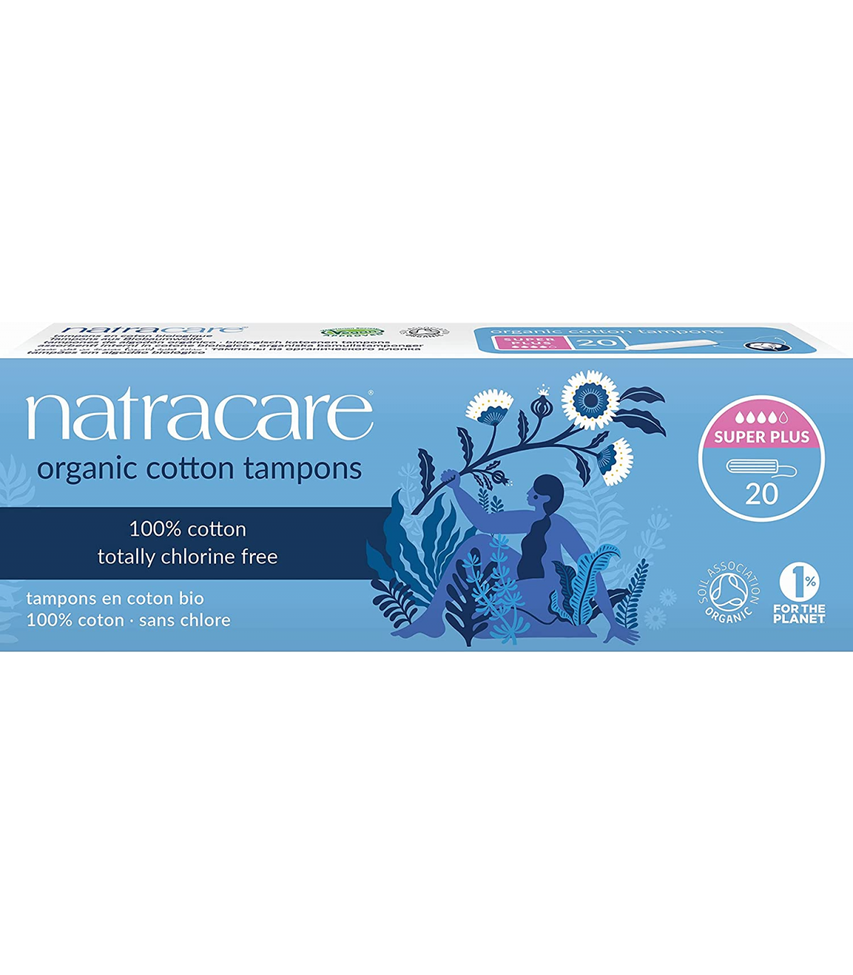 Natracare Organic Cotton Super Plus Tampons 20 ct | Unbeatable Prices, Daily Deals | VITASHOP