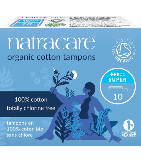 Natracare Organic Cotton Super Tampons 10 ct | Unbeatable Prices, Daily Deals | VITASHOP
