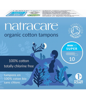 Natracare Organic Cotton Super Tampons 10 ct | Unbeatable Prices, Daily Deals | VITASHOP