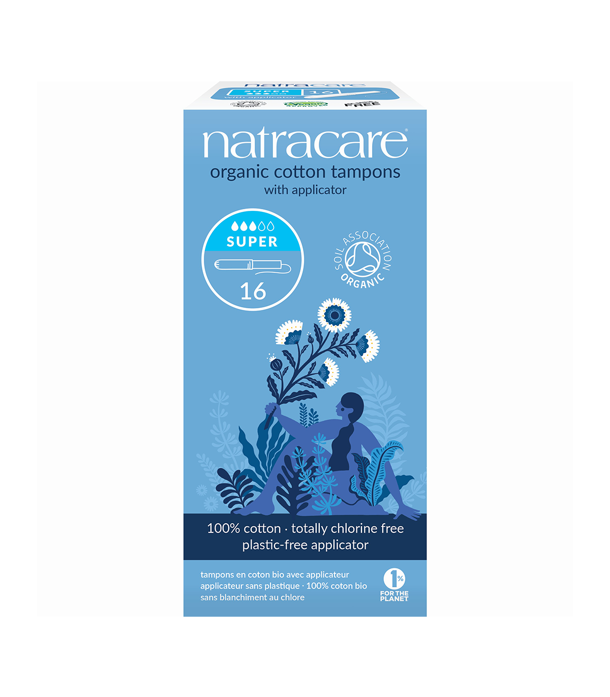 Natracare ORGANIC Super Applicator Tampons 16 ct | Unbeatable Prices, Daily Deals | VITASHOP