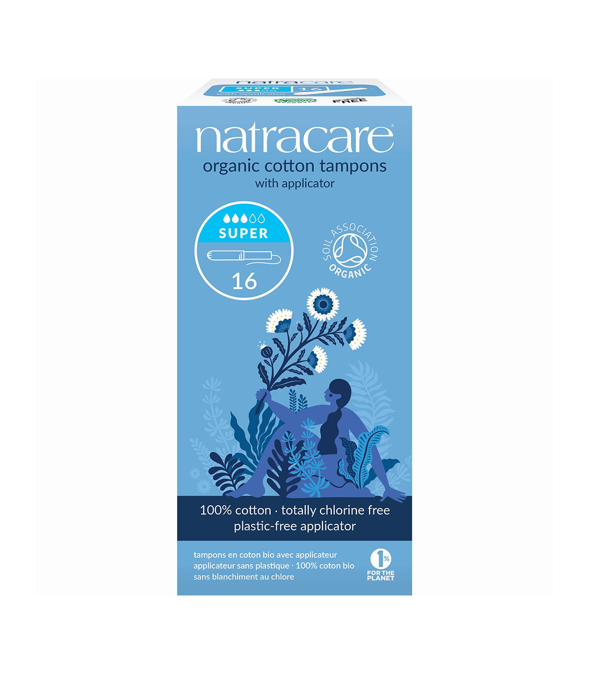 Natracare ORGANIC Super Applicator Tampons 16 ct | Unbeatable Prices, Daily Deals | VITASHOP