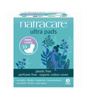Natracare Ultra Pads W/Wings Long 10 ct | 每天不同折扣, 全网最低价格 | 种类齐全的保健品店铺 VITASHOP, 只有你想不到, 没有你买不到 !