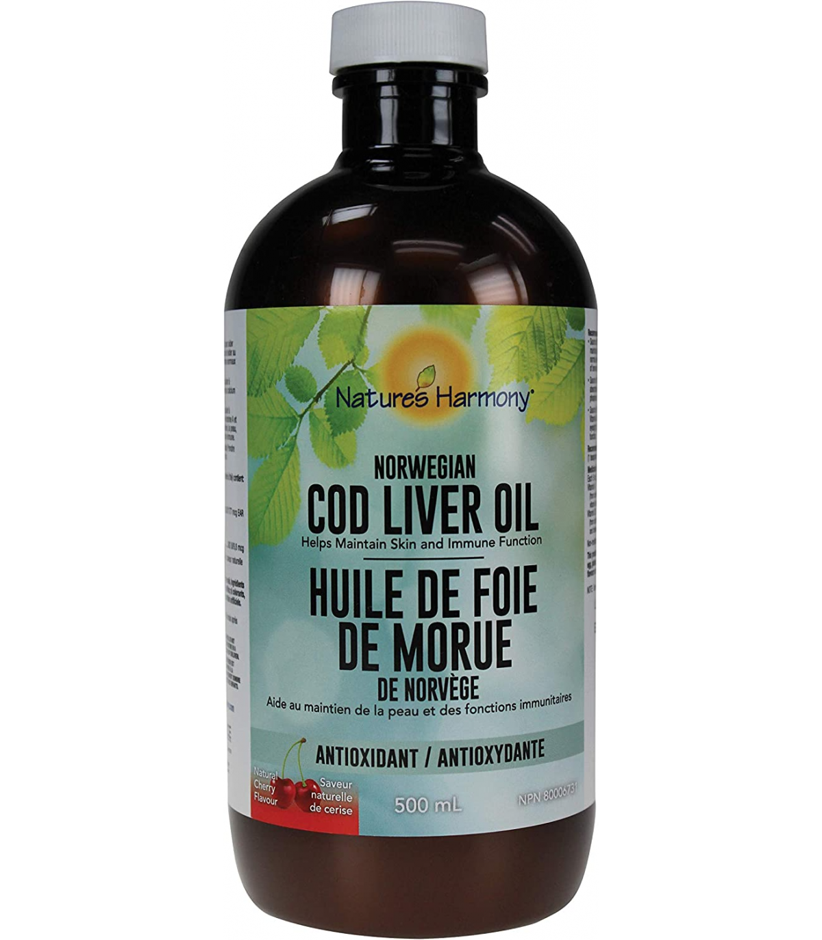 Nature's Harmony Cod Liver Oil Cherry Norwegian 500 ml | Unbeatable Prices, Daily Deals | VITASHOP
