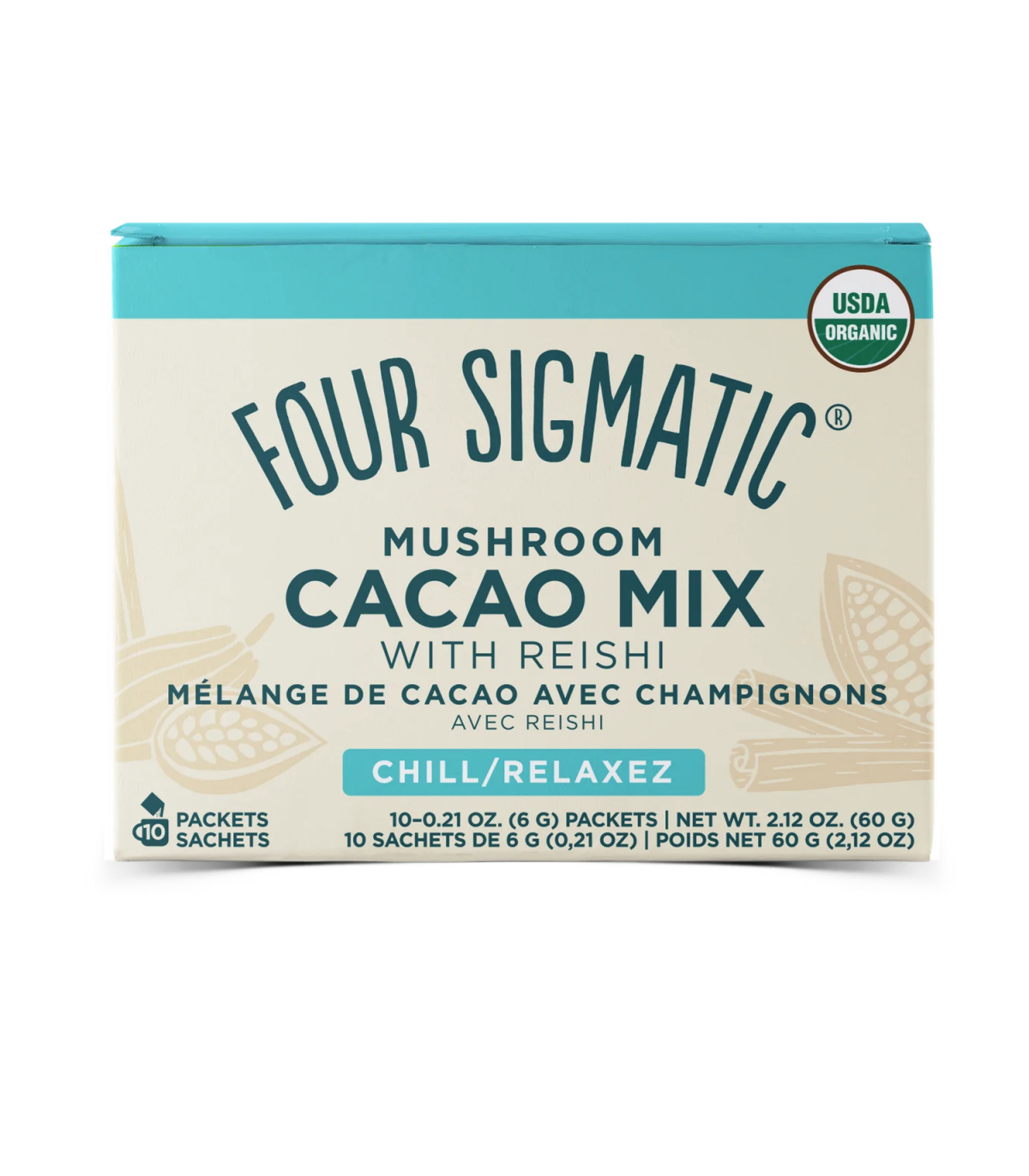 Four Sigmatic 포 시그매틱 영지 버섯 카카오 믹스 10팩 | 매일 업데이트되는 특가 상품 | VITASHOP