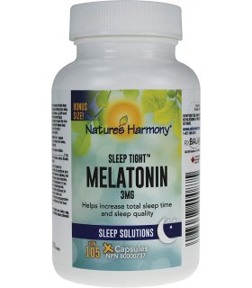 Nature's Harmony Melatonin 3 mg 105 Capsules | Unbeatable Prices, Daily Deals | VITASHOP