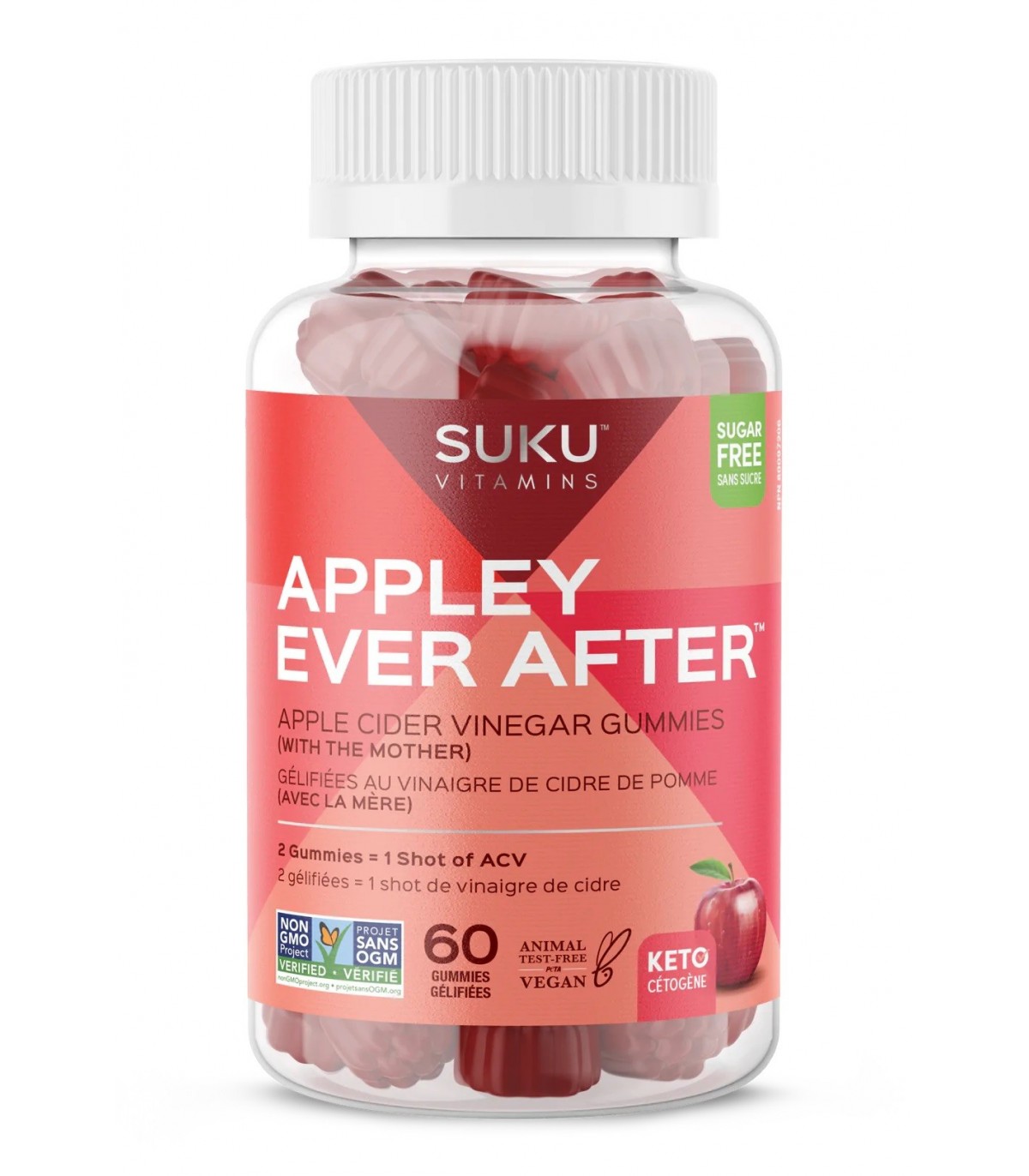 SUKU VITAMINS Appley Ever After 60 Gummies | 每天不同折扣, 全网最低价格 | 种类齐全的保健品店铺 VITASHOP, 只有你想不到, 没有你买不到 !