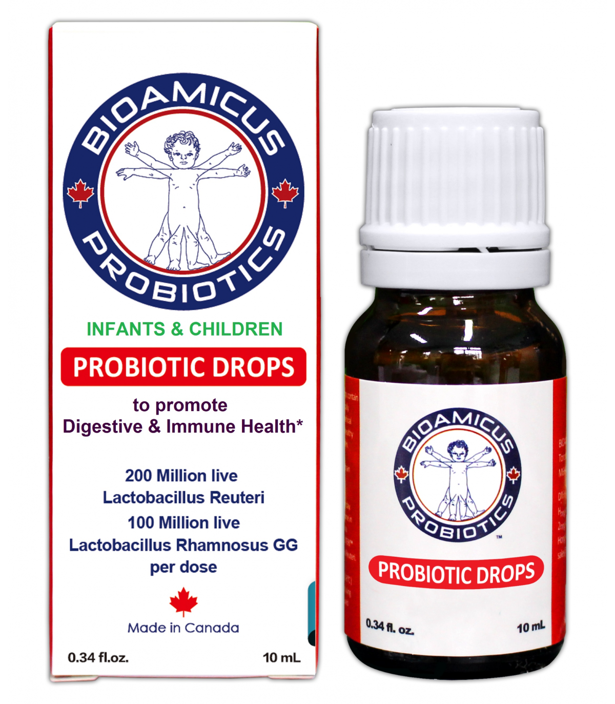Bioamicus Probiotic Drops For Kids 10 ml | Safest & Easiest Shopping Vitamins Online | VITASHOP