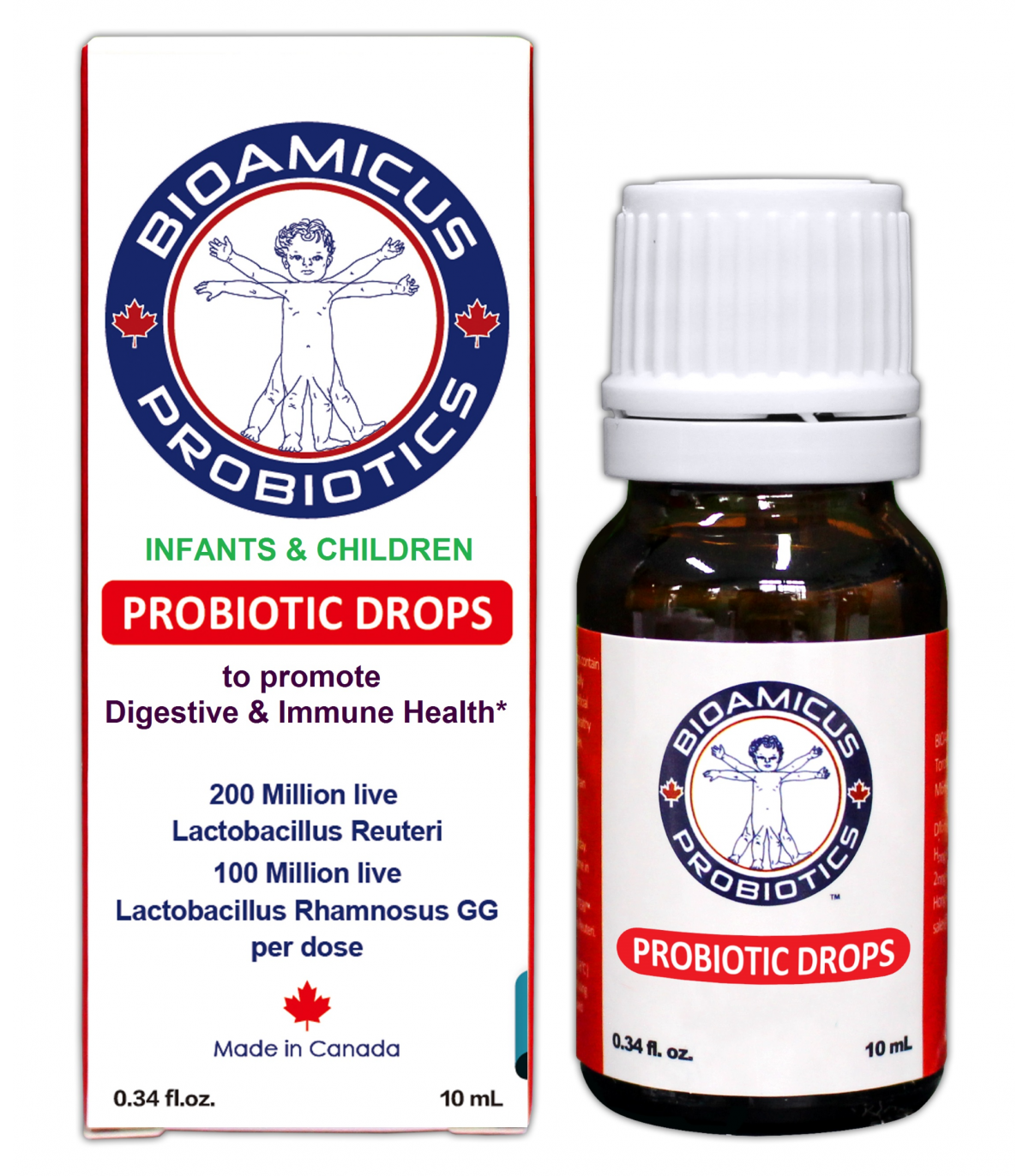 Bioamicus Probiotic Drops For Kids 10 ml | Safest & Easiest Shopping Vitamins Online | VITASHOP