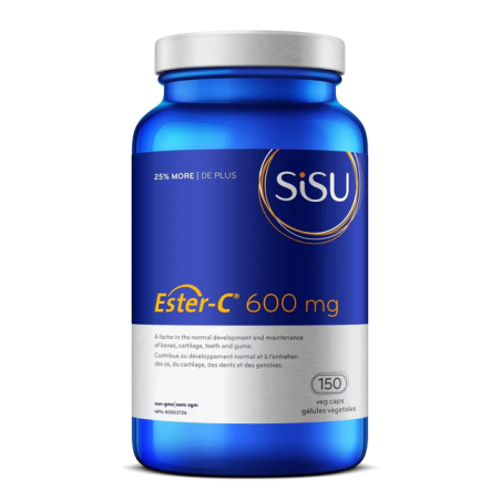SISU 시수 Ester-C 600 mg, 150 식물성 캡슐 보너스 사이즈 | 매일 업데이트되는 특가 상품 | VITASHOP