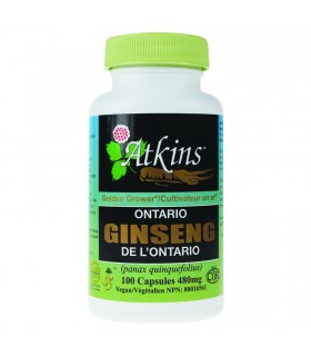 Atkins Ginseng 앳킨스 진생 100% 온타리오 인삼 100캡슐 | 매일 업데이트되는 특가 상품 | VITASHOP