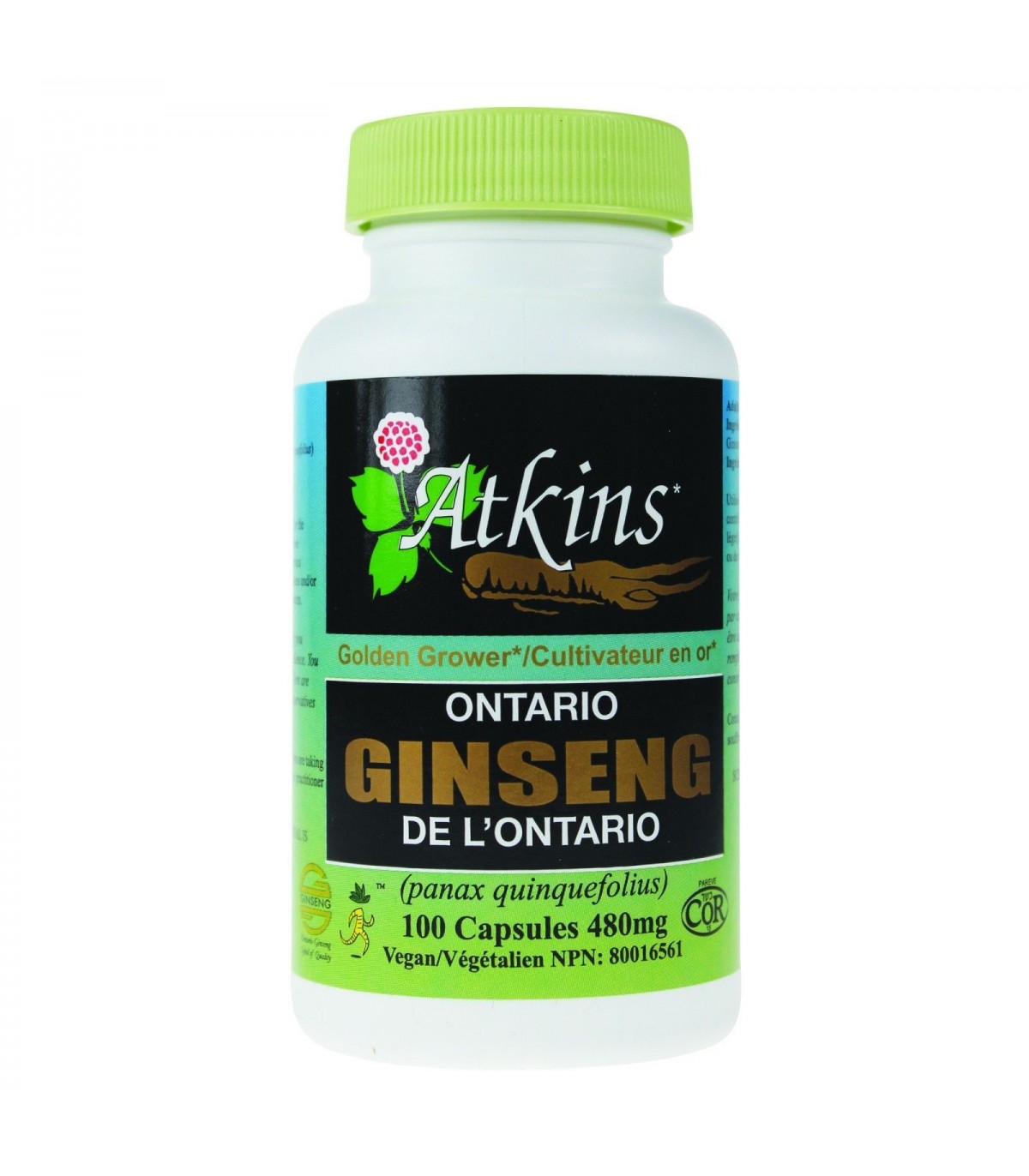 Atkins Ginseng 100% Ontario Ginseng 100 Capsules | 每天不同折扣, 全网最低价格 | 种类齐全的保健品店铺 VITASHOP, 只有你想不到, 没有你买不到 !