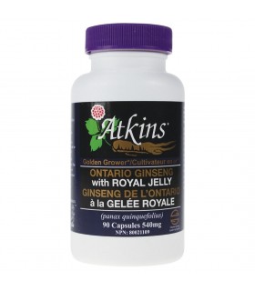 Atkins Ginseng Ontario Ginseng with Royal Jelly 90 Capsules | Unbeatable Prices, Daily Deals | VITASHOP