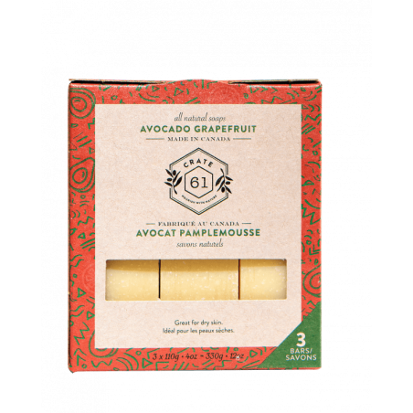 Crate 61 Organic Avocado Grapefruit Soap 3 Pack | 每天不同折扣, 全网最低价格 | 种类齐全的保健品店铺 VITASHOP, 只有你想不到, 没有你买不到 !