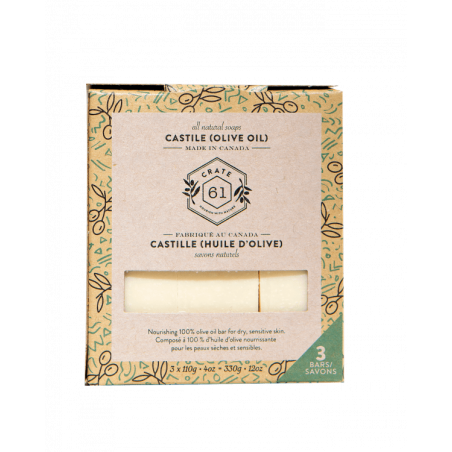 Crate 61 Organic Castile Soap (100% Olive Oil) 3 Pack | 每天不同折扣, 全网最低价格 | 种类齐全的保健品店铺 VITASHOP, 只有你想不到, 没有你买不到 !