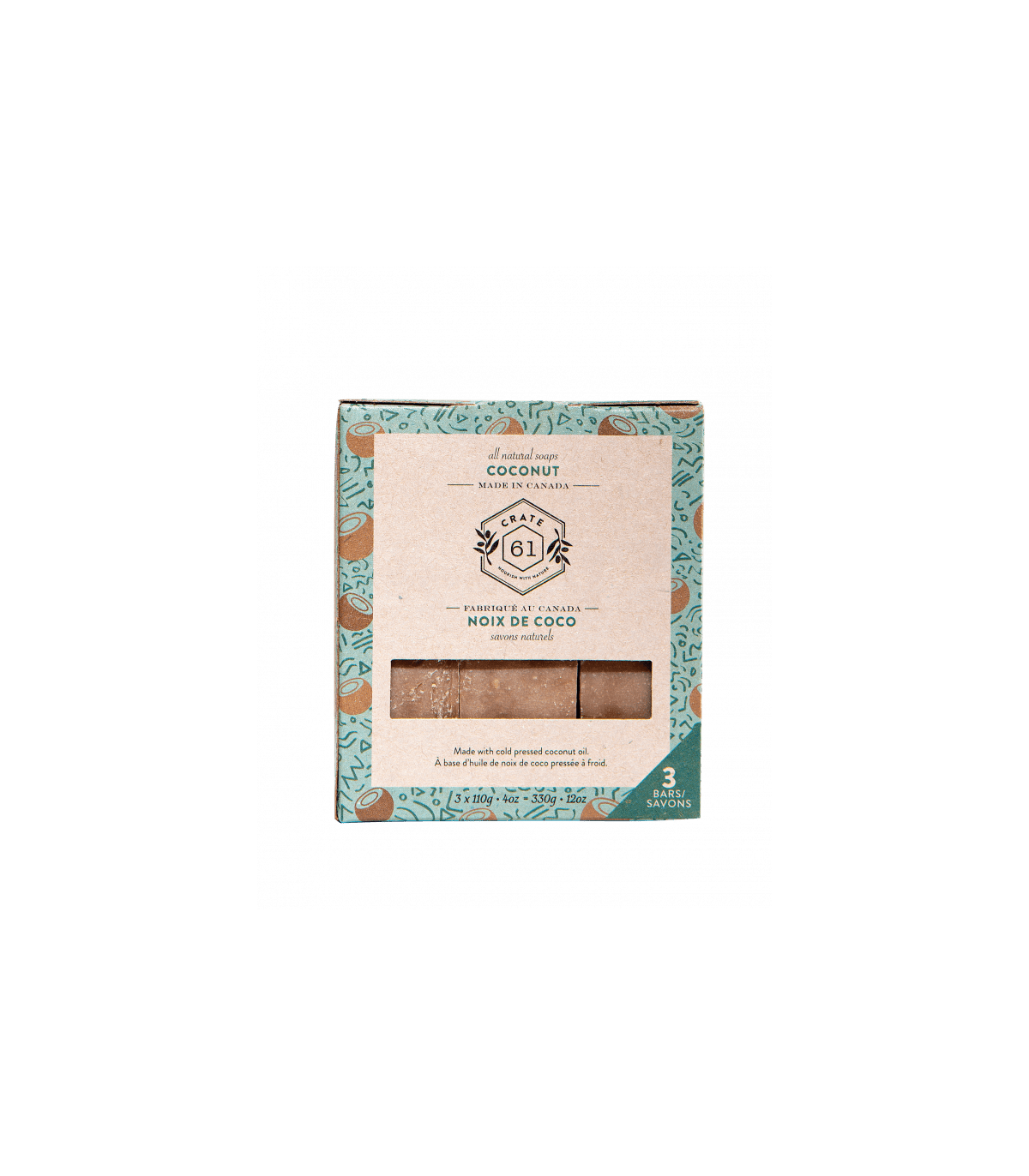 Crate 61 Organic Coconut Soap 3 Pack | 每天不同折扣, 全网最低价格 | 种类齐全的保健品店铺 VITASHOP, 只有你想不到, 没有你买不到 !