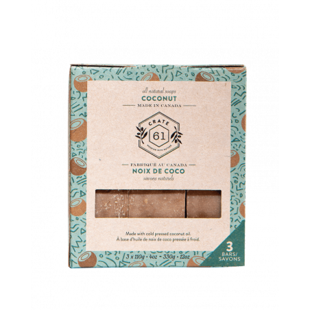 Crate 61 Organic Coconut Soap 3 Pack | 每天不同折扣, 全网最低价格 | 种类齐全的保健品店铺 VITASHOP, 只有你想不到, 没有你买不到 !