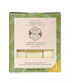 Crate 61 Organic Fresh Mint Soap 3 Pack | Unbeatable Prices, Daily Deals | VITASHOP