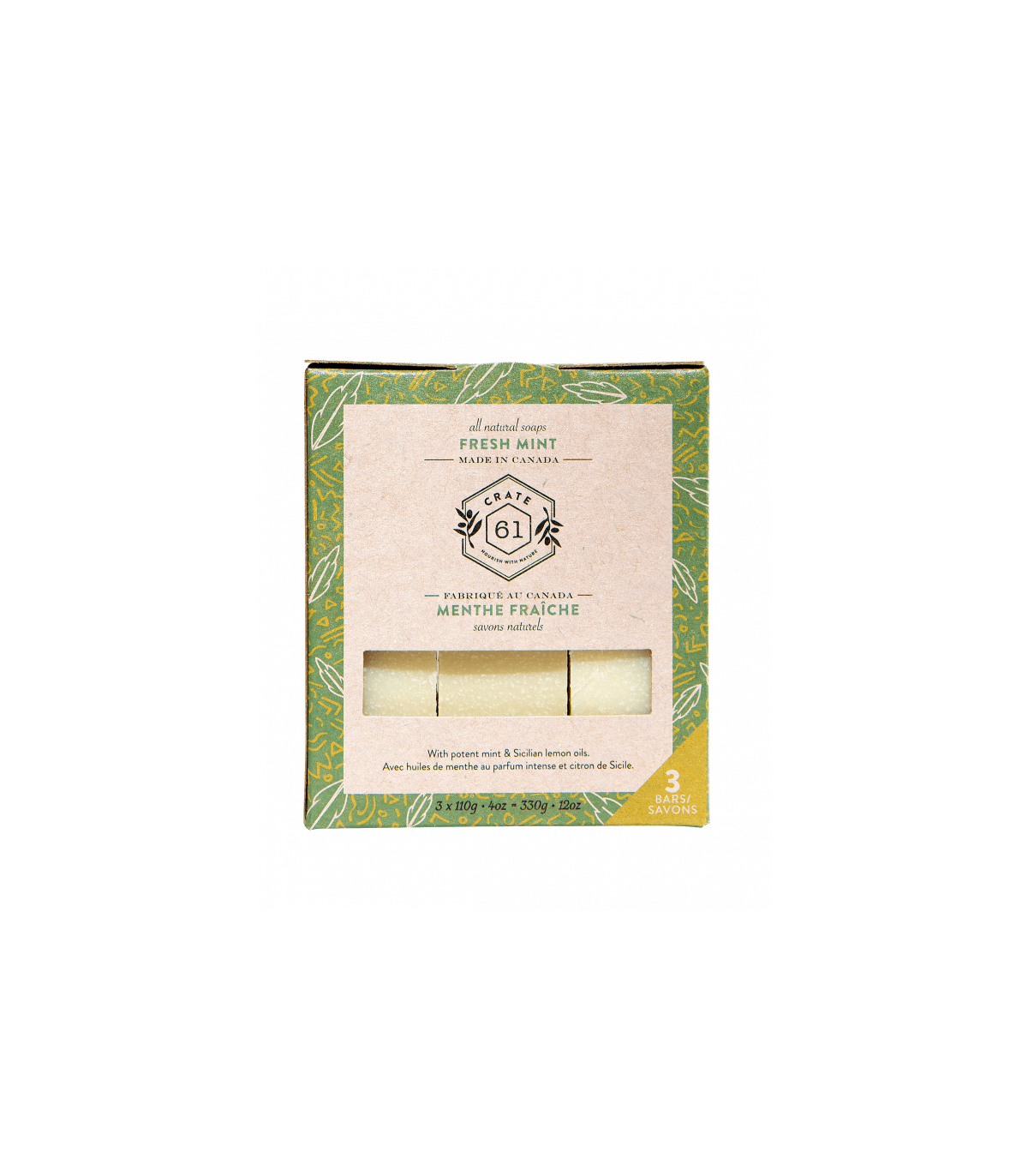 Crate 61 Organic Fresh Mint Soap 3 Pack | 每天不同折扣, 全网最低价格 | 种类齐全的保健品店铺 VITASHOP, 只有你想不到, 没有你买不到 !