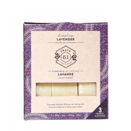 Crate 61 Organic Lavender Soap 3 Pack | 每天不同折扣, 全网最低价格 | 种类齐全的保健品店铺 VITASHOP, 只有你想不到, 没有你买不到 !