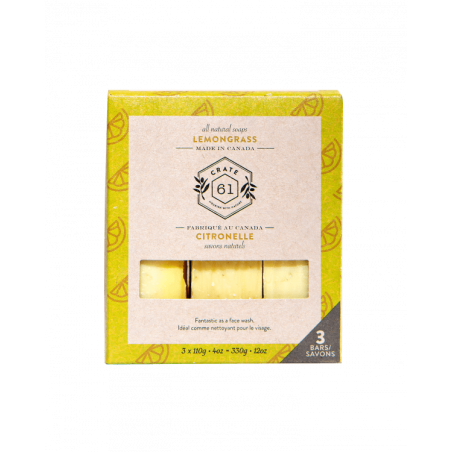 Crate 61 Organic 크레이트 61 레몬그라스 비누 3팩 | 매일 업데이트되는 특가 상품 | VITASHOP