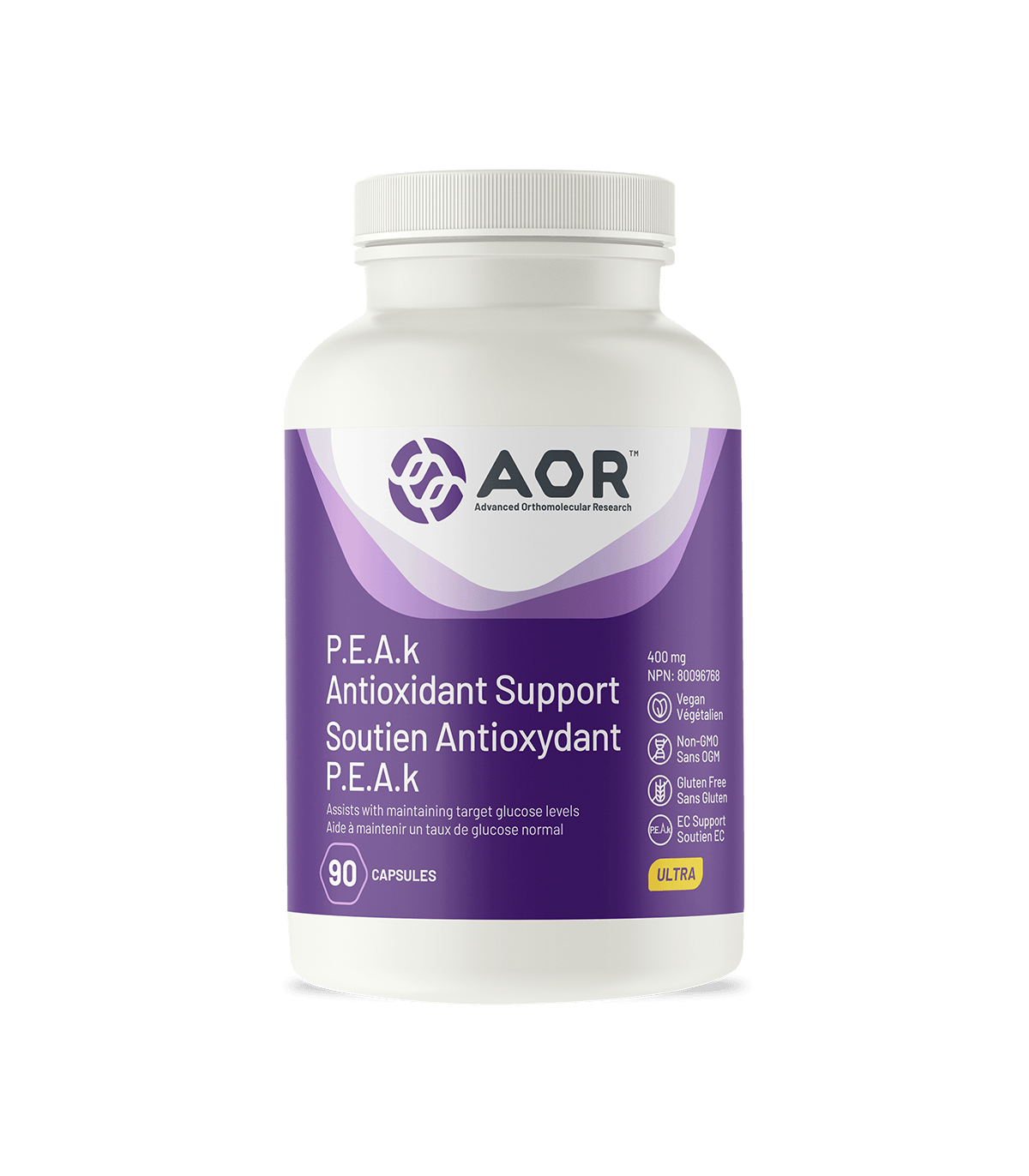 P.E.A.k Support antioxydant, 90 gélules | Safest & Easiest Shopping Vitamins Online | VITASHOP