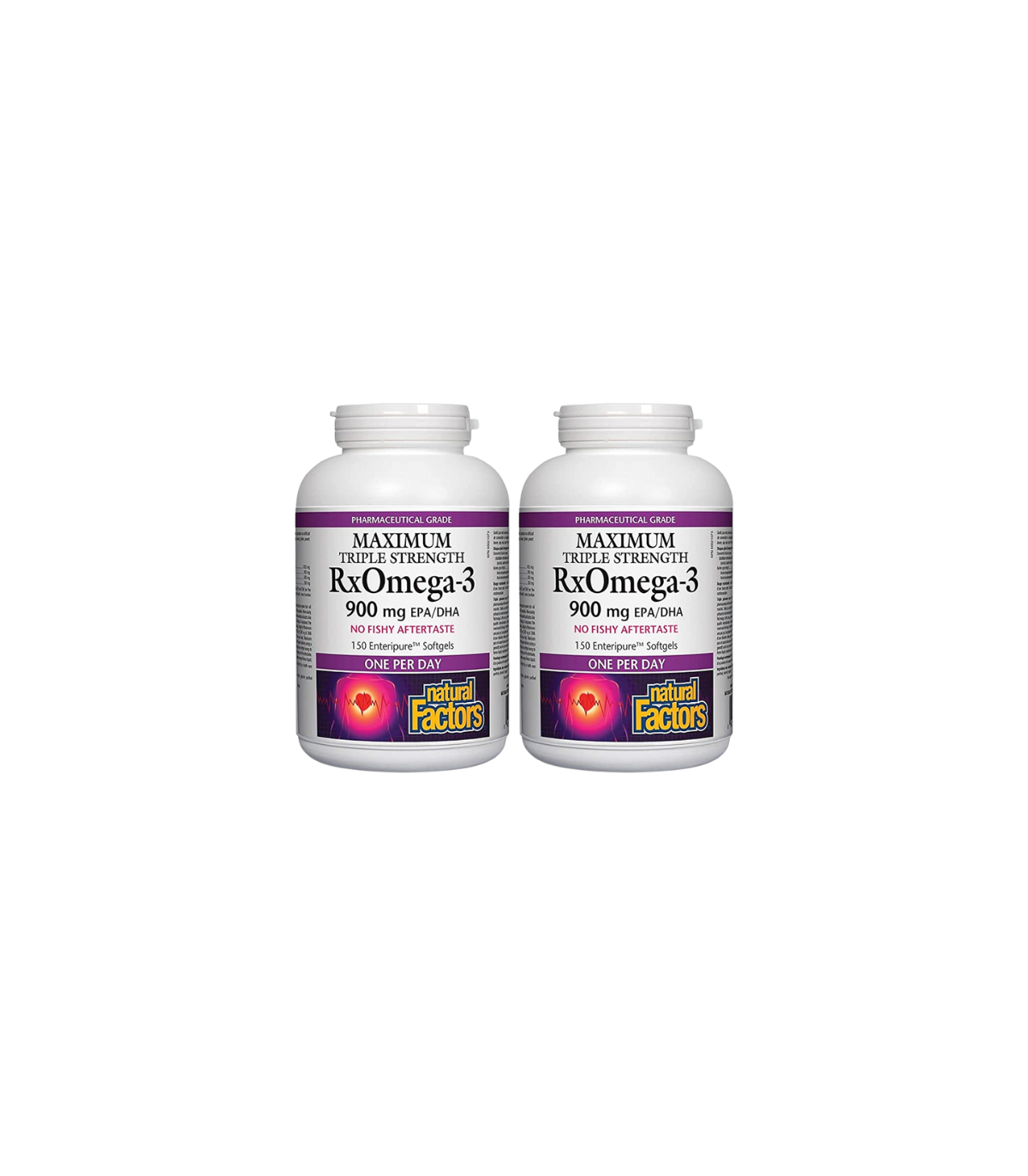Natural Factors [2 for Deal] RxOmega-3 Maximum Triple Strength 900 mg, 150 Enteripure Softgels | 每天不同折扣, 全网最低价格 | 种类齐全的保健品店铺 VIT
