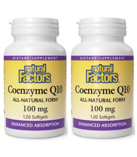 [2 for Deal] Coenzyme Q10 100% Natural 100 mg, 120 Softgels | Safest & Easiest Shopping Vitamins Online | VITASHOP
