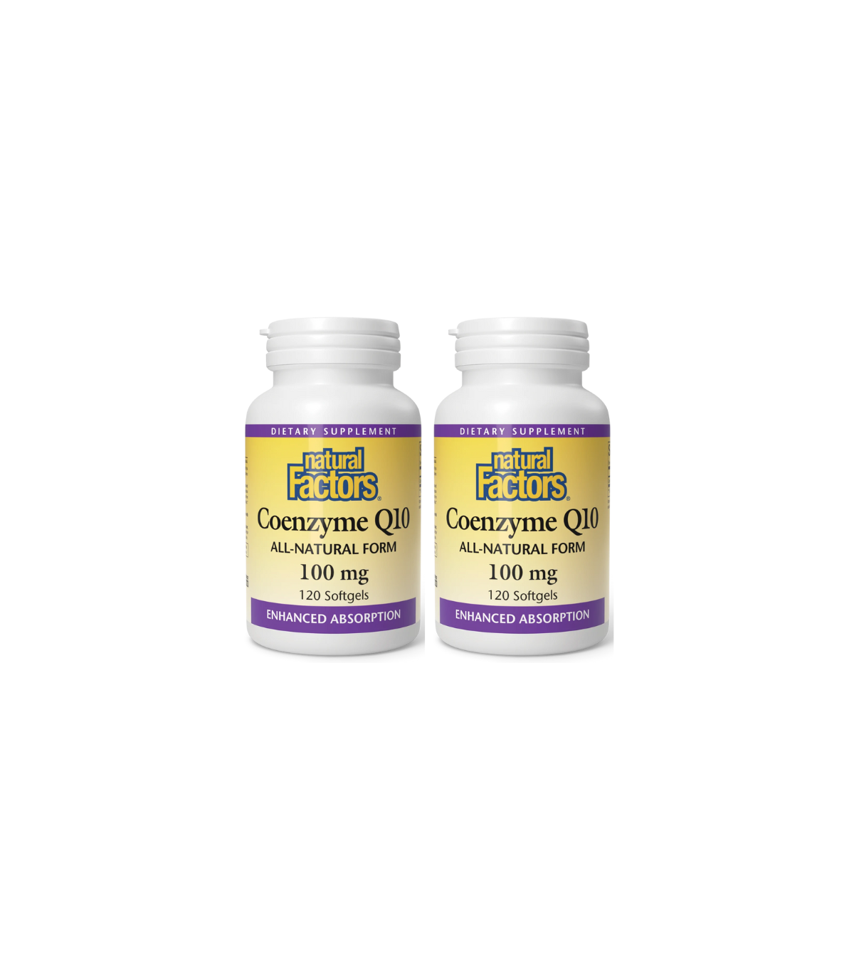 Natural Factors [2 for Deal] Coenzyme Q10 100% Natural 100 mg, 120 Softgels | Unbeatable Prices, Daily Deals | VITASHOP