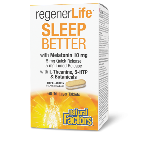 Natural Factors 내추럴 팩터스 ReenerLife Sleep Better 60 3층 정제 | 매일 업데이트되는 특가 상품 | VITASHOP