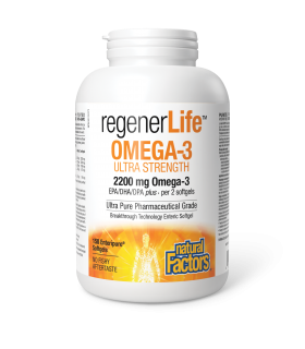 RegenerLife Omega-3 Ultra Strength 2200 mg 150 Enteripure Softgels