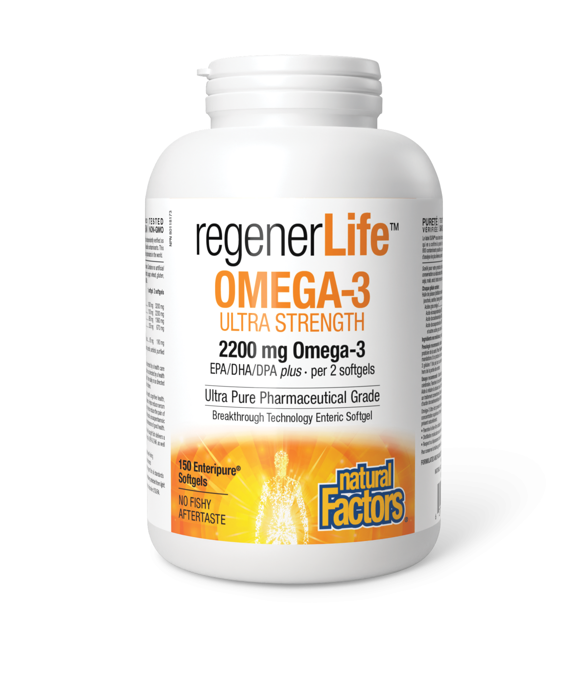 Natural Factors RegenerLife Omega-3 Ultra Strength 2200 mg 150 Enteripure Softgels | Unbeatable Prices, Daily Deals | VITASHOP