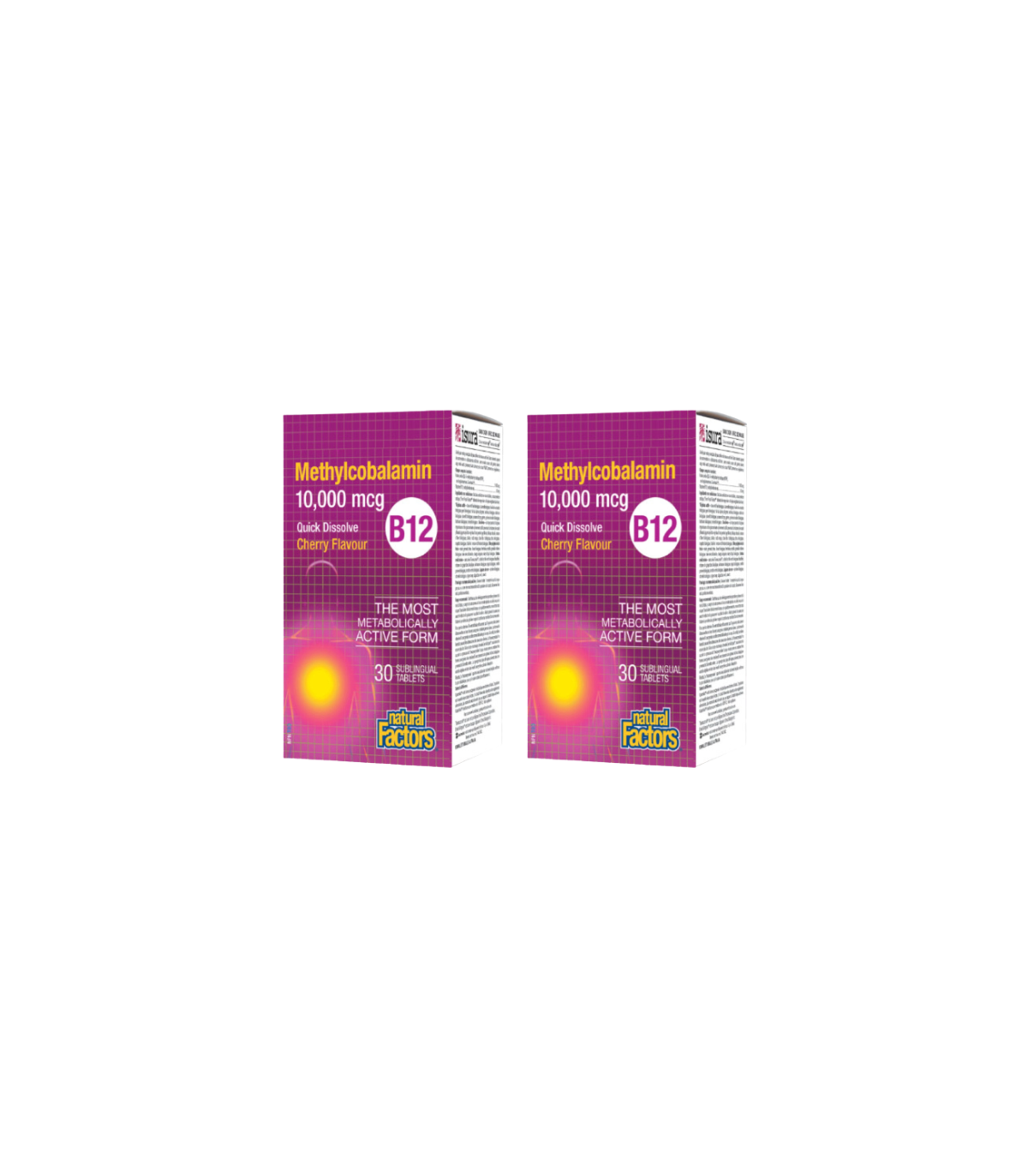 Natural Factors [2 for Deal] B12 Methylcobalamin 10000 mcg Cherry Flavour, 30 Sublingual Tablets | Unbeatable Prices, Daily Deal