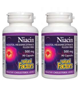 Niacine Inositol Hexanicotinate 500 mg, 90 Capsules | Safest & Easiest Shopping Vitamins Online | VITASHOP