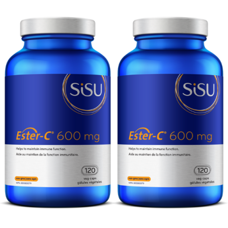SISU [2 for Deal] Ester-C 600 mg, 120 Vegetable Caps | Unbeatable Prices, Daily Deals | VITASHOP